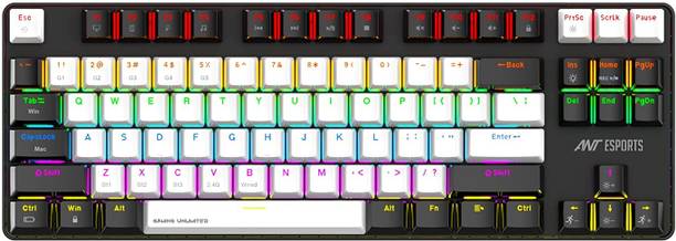 Ant Esports MK4500 Pro TKL I Red Switch 87 Keys Mechani...