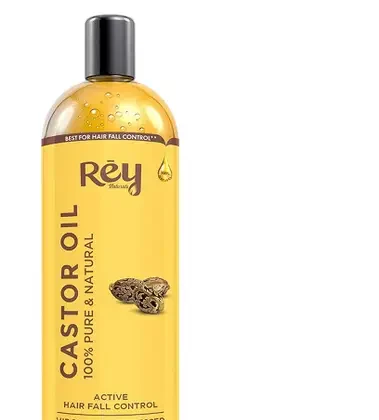 Rey Naturals Cold-Pressed 100% Pure Castor Oil Hair Oil (200 ml)