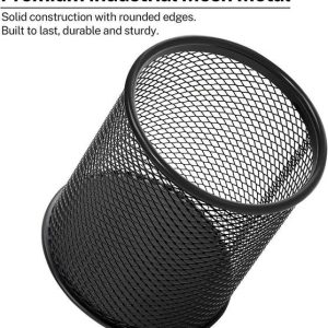 FuerDanni 1 Compartments Metal Mesh Pen stand Metal pen...