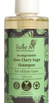 RUSTIC ART Aloe Clary Sage Shampoo 210gm (New)