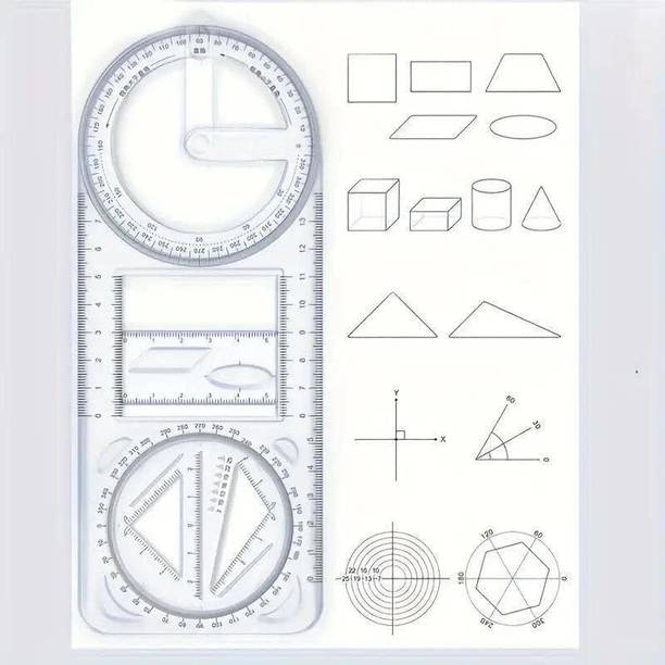 hbstreads Multifunctional Geometric Ruler Multifunction...