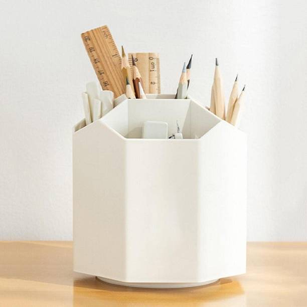 BALAJI ENTERPRISE 5 Compartments Plastic Pen Stand
