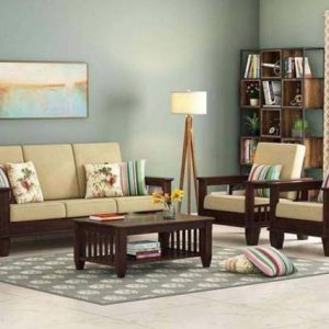 VARSHA FURNITURE Solid Wood Sheesham Wood 5 Seater Sofa...