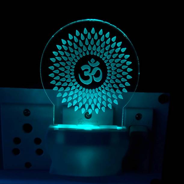 Shayona 'OM' 3D Illusion Night Lamp, 7 Color Changing f...