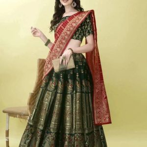 SWAMI STUDIO Floral Print Semi Stitched Lehenga Choli