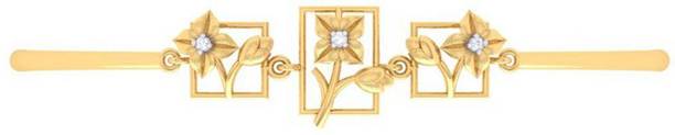 PC Chandra Jewellers Rose With Leaf Yellow Gold 14kt Br...