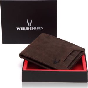WILDHORN Men Brown Genuine Leather RFID Wallet - Regular Size