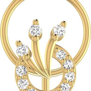 avsar Pakhi 14kt Cubic Zirconia Yellow Gold Nose Wire