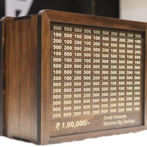 Fravy Wooden Money Saving Box | Counting target money b...
