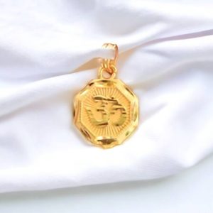 DIVS FASHION MINI OMI HEXA GOLD PENDANT Gold-plated Brass Pendant