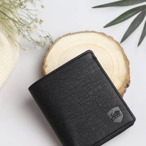 SAMTROH Men Formal Black Artificial Leather Wallet - Mini