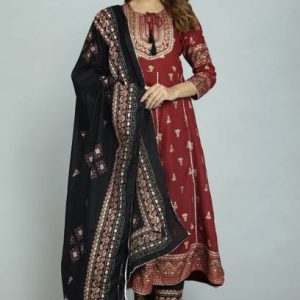 GVS SHOPPE Women Viscose Rayon Kurta Pant Dupatta Set