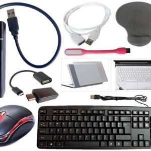 ANJO Wired Keyboard-Wired Mouse-Wrist Pad-Hub 3.0-Clean...