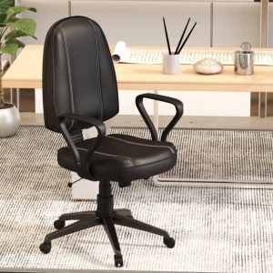 GARGHANDICRAFTS Ergonomic Mid-Back Chair with Cushioned...
