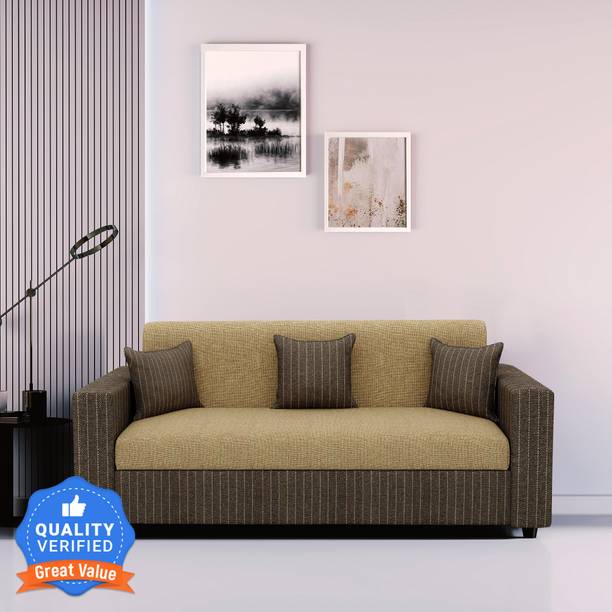Flipkart Perfect Homes Crete Fabric 3 Seater Sofa