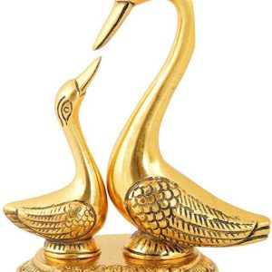 INDOGIFTS Swan/Duck Pair Statue For Home Decoration Gol...