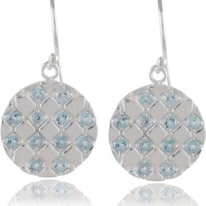 Femme Jam 925 Sterling Silver Natural Blue Topaz Gemsto...