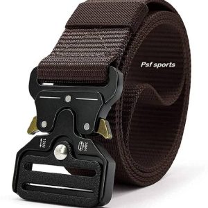 PSF SPORTS Men & Women Casual, Formal, Party Brown Nylon Belt