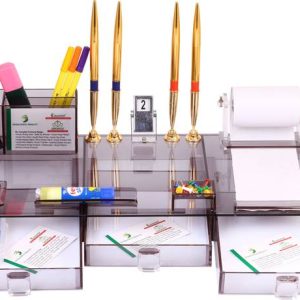 RASPER Deluxe 6 Compartments Executive Acrylic Pen Stan...