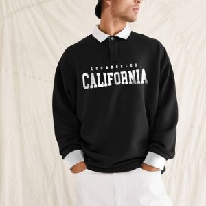 Jump Cuts Men Printed Polo Neck Cotton Blend Black T-Shirt
