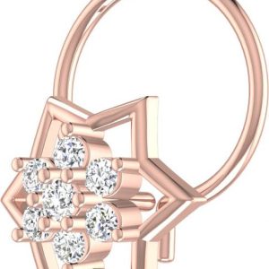 avsar Shikha 18kt Diamond Rose Gold Nose Wire