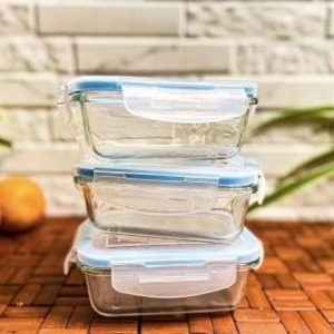 Lemon Tree Rectangle Borosilicate Glass Bowl Lunch Box ...