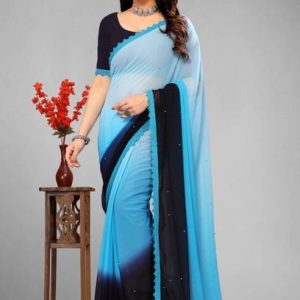 sazora Embellished Bollywood Georgette Saree
