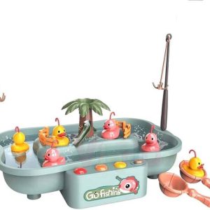 VikriDa Electric Fishing Game Toy with Rotating Pond Li...