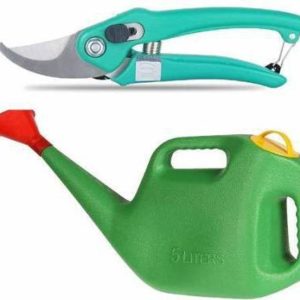 Green India 5-Liter Premium Plastic Watering Can + Gard...