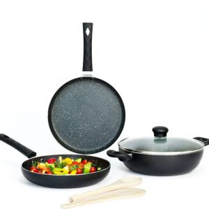 Kreme Induction Bottom Non-Stick Coated Cookware Set