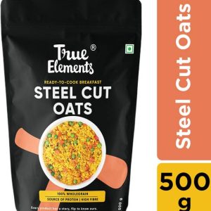 True Elements Steel Cut Oats, 100% Wholegrain, High Fib...