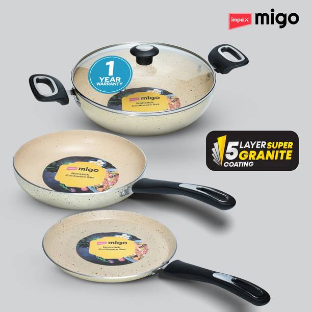 IMPEX FKT SET IVORY(B) Induction Bottom Non-Stick Coate...
