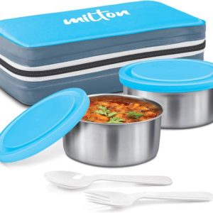 MILTON New Mini Lunch Insulated Tiffin with 2 280 ml Ea...