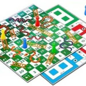 HHS SPORTS 2 in 1 Ludo and Snake Ladder Wooden Board wi...