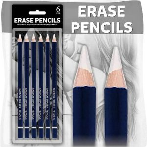 DEZIINE Pencil Eraser for Artists Set of 6 Non-Toxic Er...