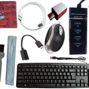 ANJO Keyboard-LED Mouse-Pad-3.0 USB Hub-3in1 Cleaner-OT...