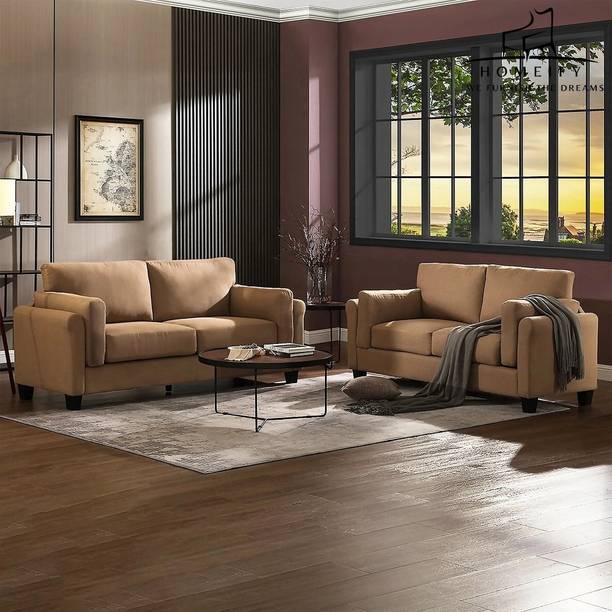 Homeify Clayne Fabric Double Arm for Living Room Fabric...