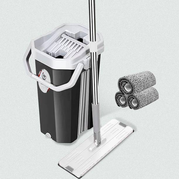 UPC Upgraded Hands-Free Squeeze Microfiber Flat Spin Mo...