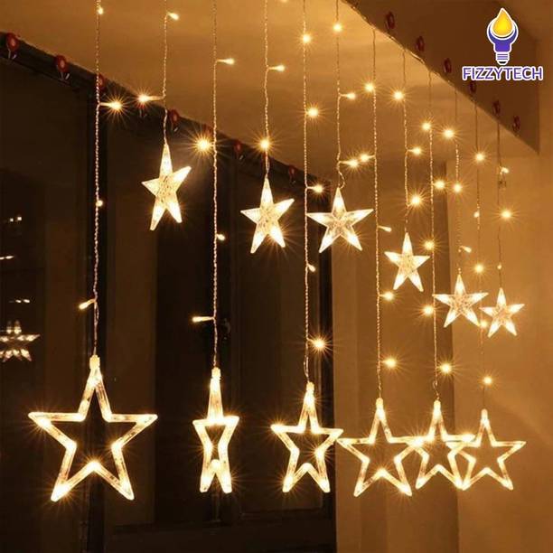 FIZZYTECH 118 LEDs 3.5 m Yellow Flickering Star Rice Li...