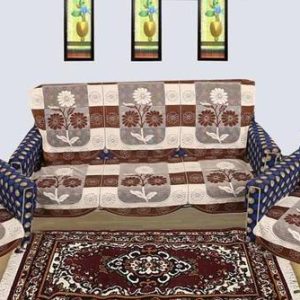 Dakshya Industries Cotton Floral 3+2 Seater Sofa Cover