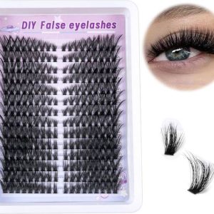 HANNEA Long Wispy Lash Clusters Lightweight Mix Length ...