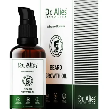 Dr. Alies Professional Fast & Advanced Beard & Mustache Growth Oil for Men | 20x Faster Growth and Thick Beard And Mustache | Chemical Free Beard Care Hair Oil (30 ml)