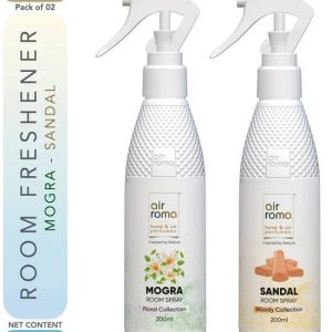 Airroma Mogra, Sandal Spray Long-lasting Odour Eliminat...