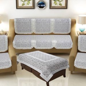 WiseHome Polycotton Floral 3+1+1 Seater Sofa Cover