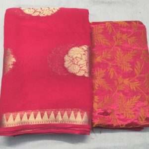 Durga Emporio Woven Bhagalpuri Georgette Saree