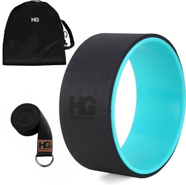 HOMEGALLEY Yoga Wheel with Yoga Strap for Exercise, Swe...