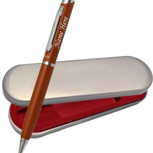 UJJi Tan Color Name Engraved Metal Ball Pen