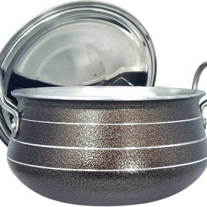 bartan hub Cook and serve Handi with Lid (3500 ml , Alu...