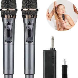 MOOZMOB Wireless Handheld UHF Microphones System for Si...