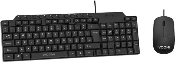 iVoomi Ziggy Multimedia Wired keyboard + Bold wired Mou...